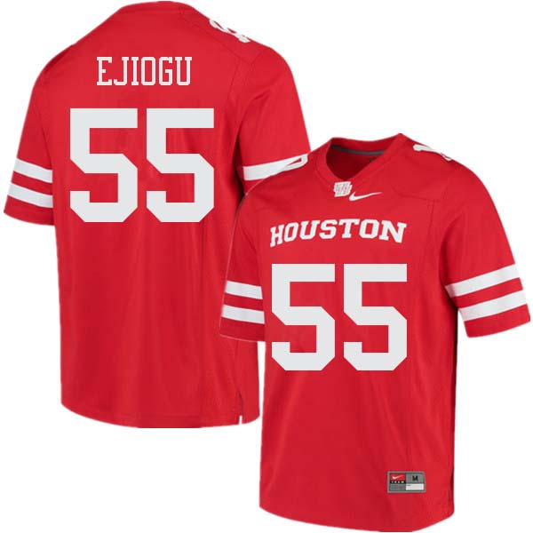 Men #55 Nnanna Ejiogu Houston Cougars College Football Jerseys Sale-Red